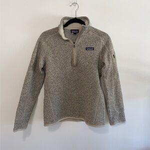 Patagonia Heathered Tan Better Sweater Quarter Zip